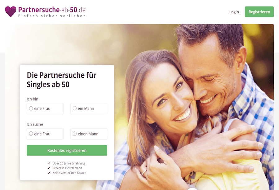 Startseite von Partnersuche-ab-50.de